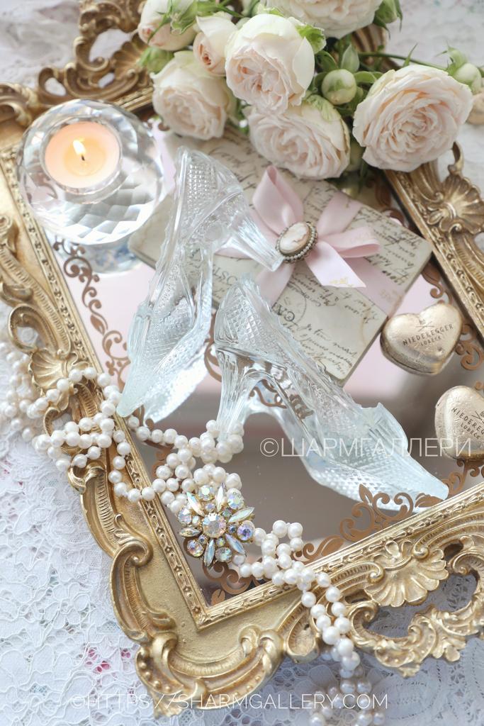 Хрустальные туфельки «Золушки» Гусь Хрустальный СССР.