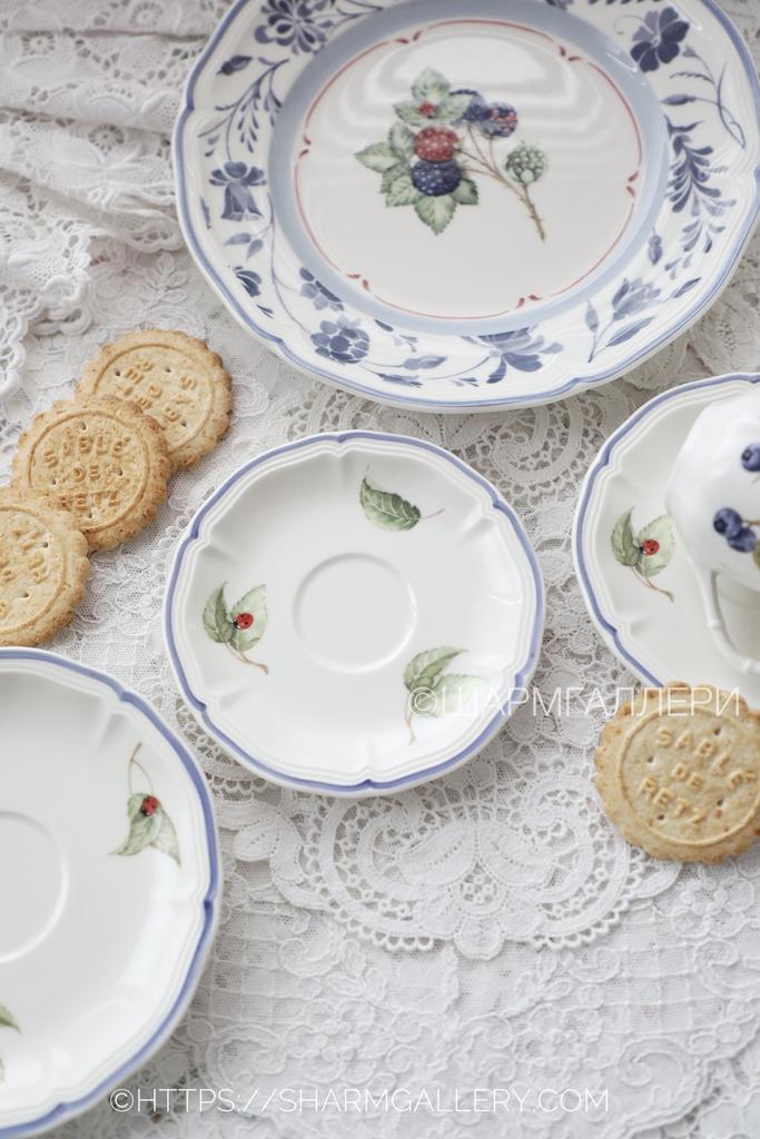 Кофейное блюдце "Cottage ” 12см. премиум фарфор Villeroy & Boch Виллерой Бох Германия.