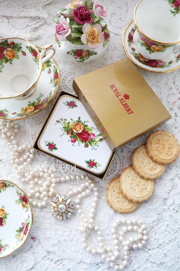 Набор подставок под чашку Old Country Roses Royal Albert Англия.