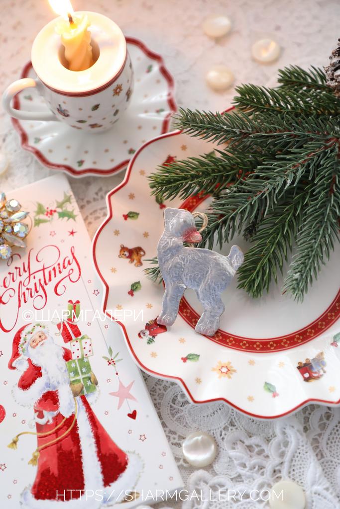 Козленок, елочная игрушка из картона - картонаж, серия Сказки. СССР.