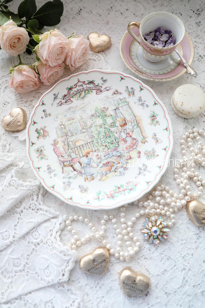 Коллекционная рождественская тарелка, фарфор Royal Doulton Англия 1989г.