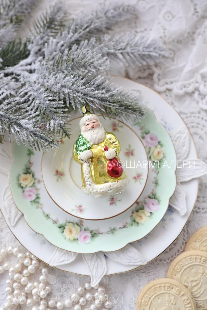 Дед Мороз. №18 старинная елочная игрушка СССР.