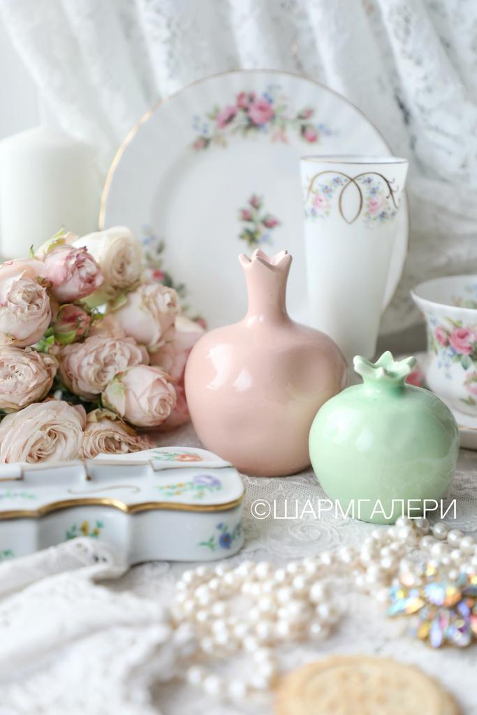 Пара интерьерных фигур Гранаты, ручная работа, керамика, Греция.