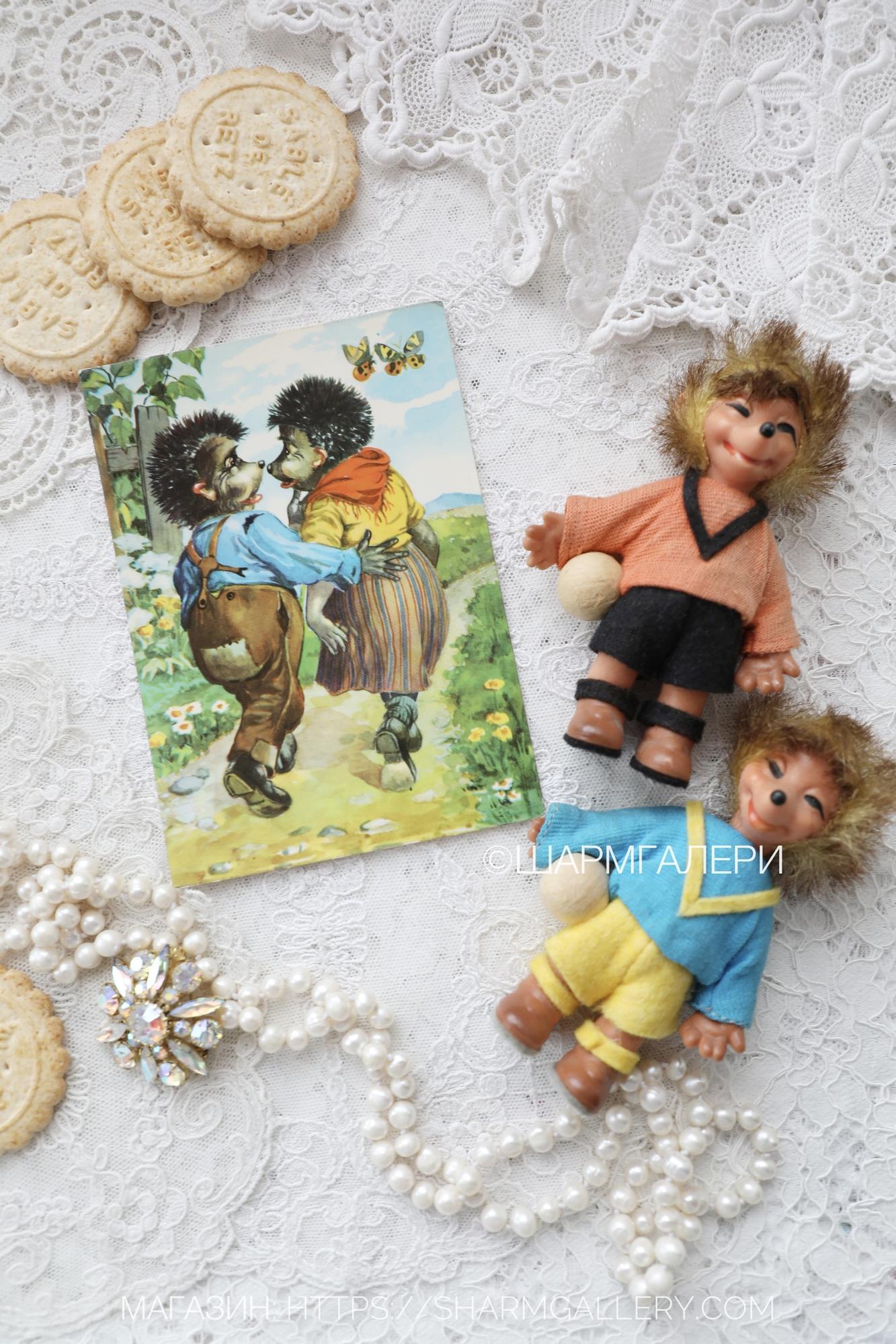 Открытка ежики Mecki/Мекки немецкий ежик еж «Из жизни ежей» ГДР Германия №293