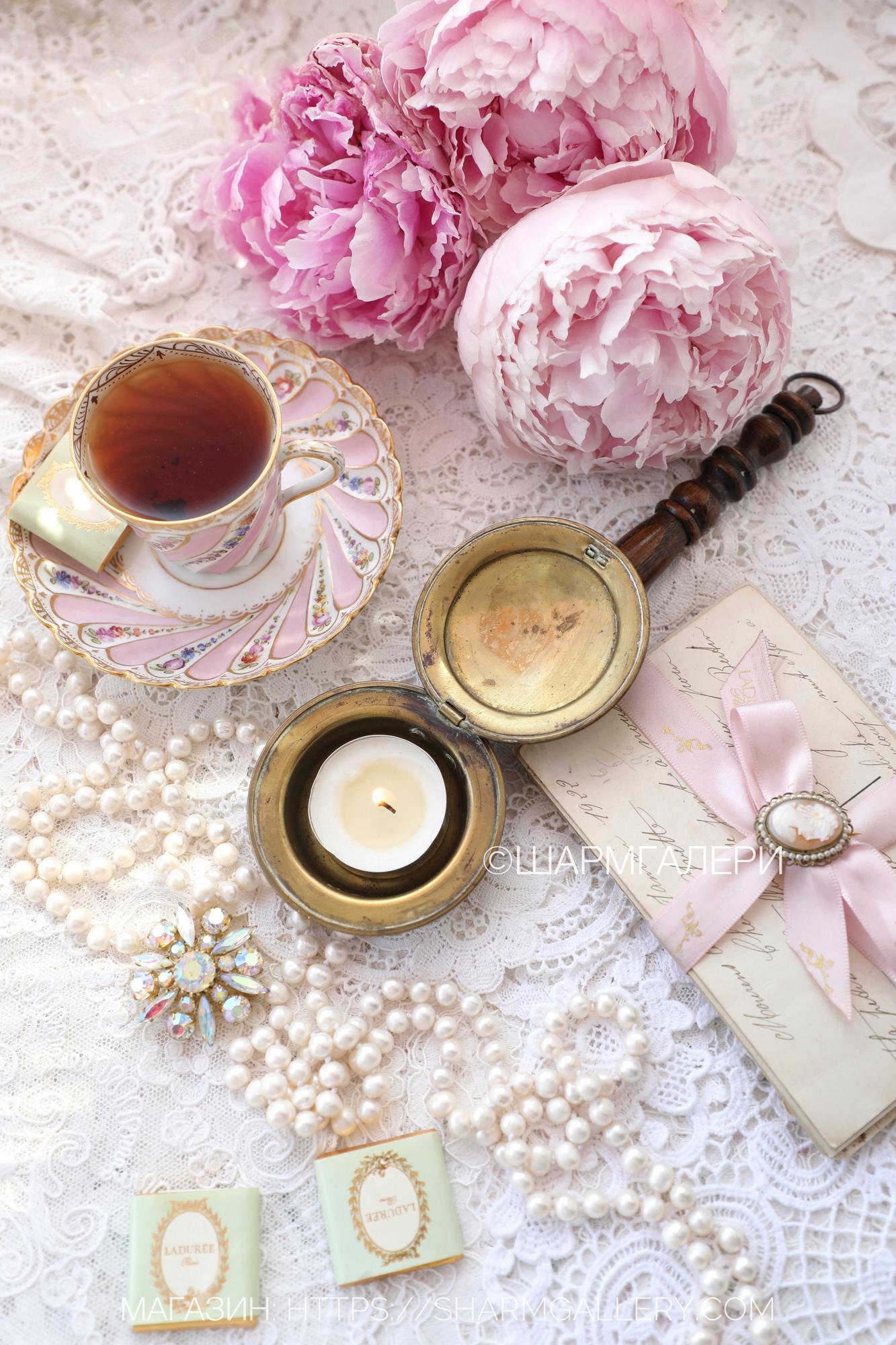 Редкость! Грелка /подсвечник с деревянной ручкой, латунь, старая Германия.