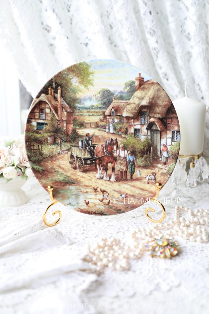 Тарелка настенная "Early Morning Milk" фарфор Wedgwood Англия 1991г.