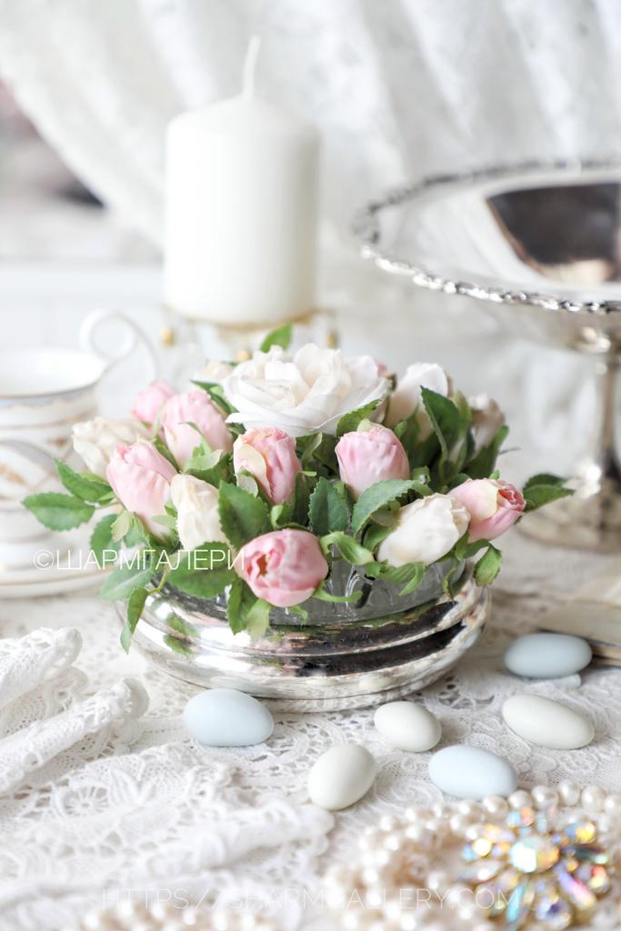 Пикфлер/Роузбол ваза для цветов, хрусталь, серебрение Сhristоflе Кристофль, Франция