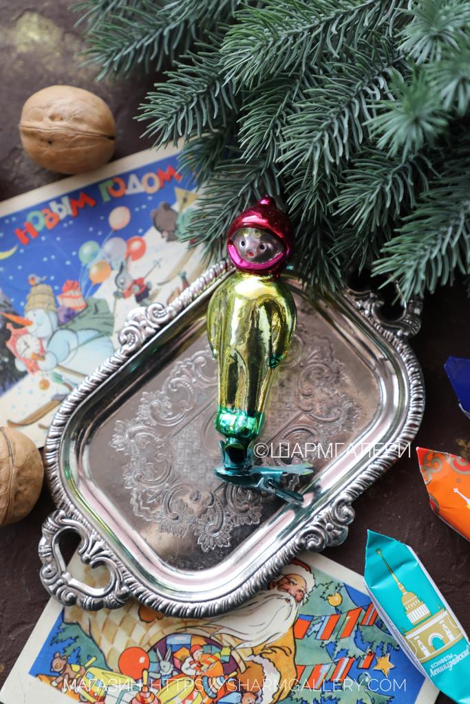 "Космонавт" №288 Елочная игрушка на прищепке, СССР. Сохран!