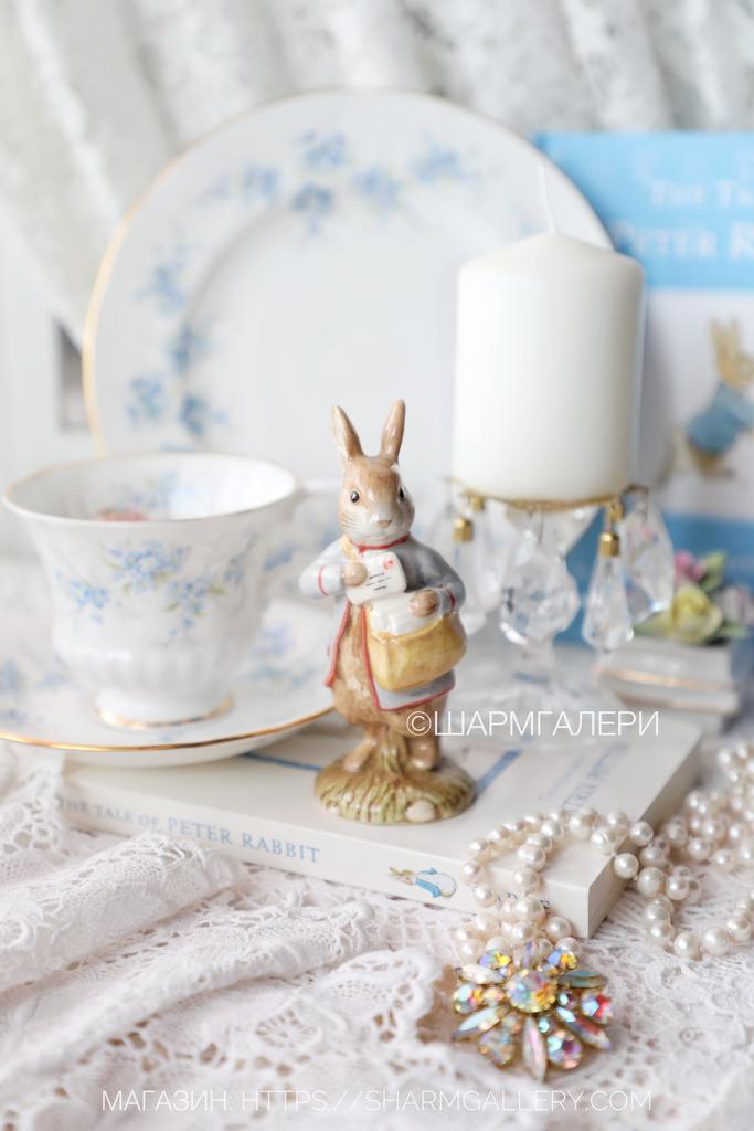 Статуэтка Кролик Peter with Postbag Питер с почтовой сумкой, в коробке. Beatrix Potter Royal Albert, Англия. 1996г.