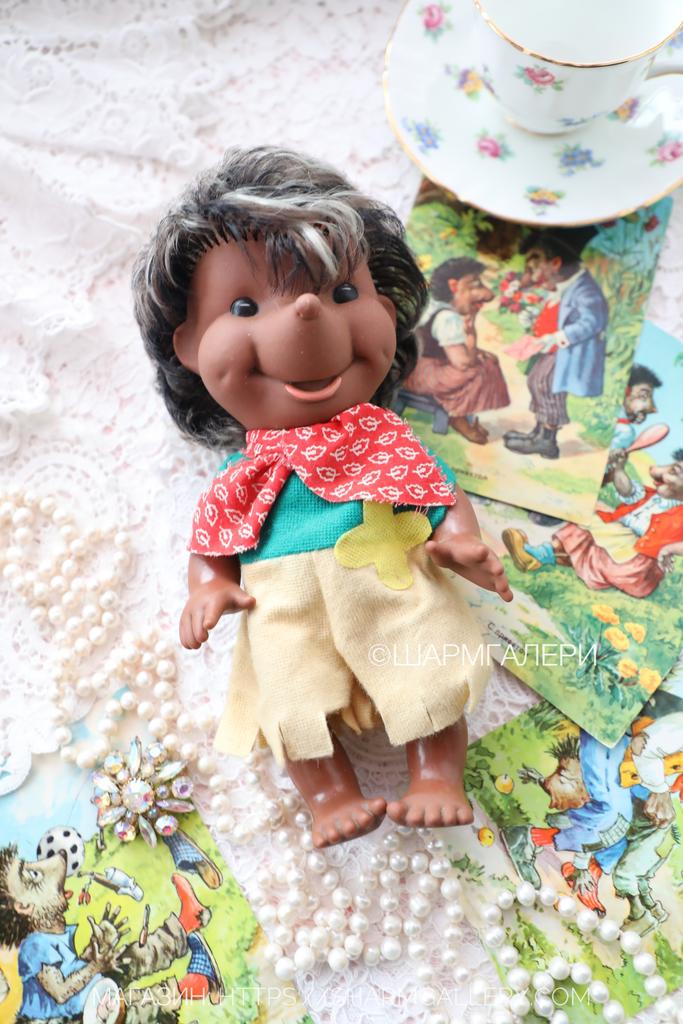 Кукла еж, ёжик Мальчик. Игрушка ГДР, винтаж. 24см.