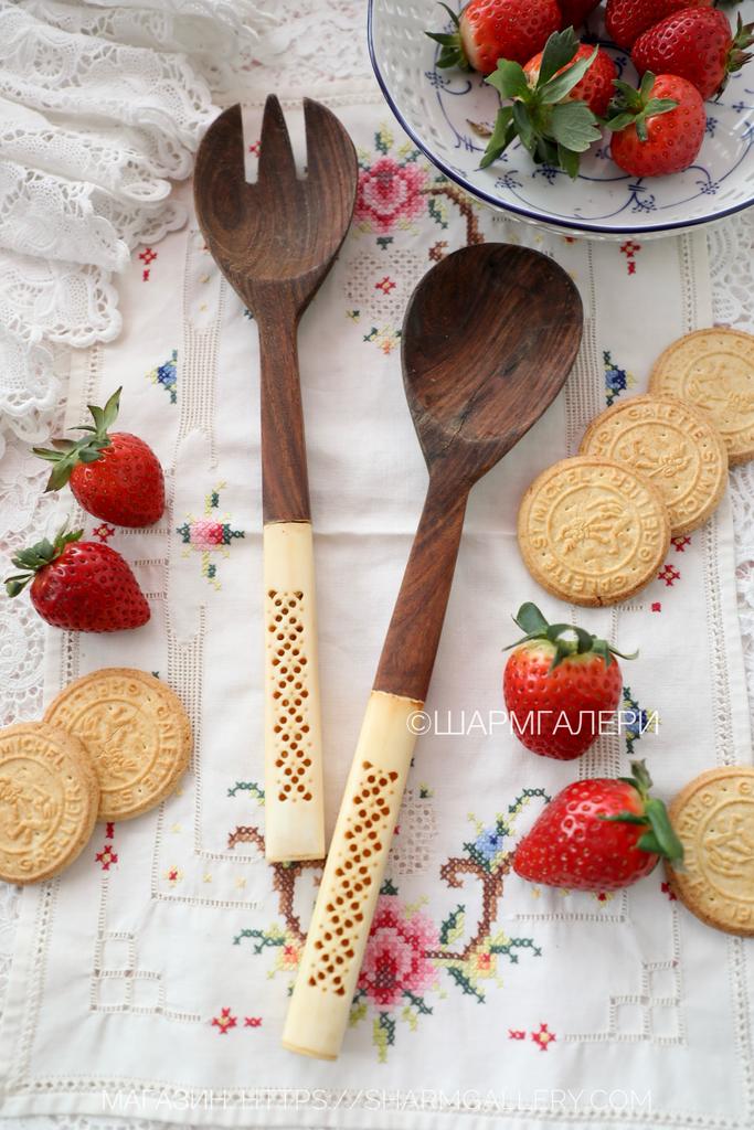 Набор для салата, дерево кость, Германия.