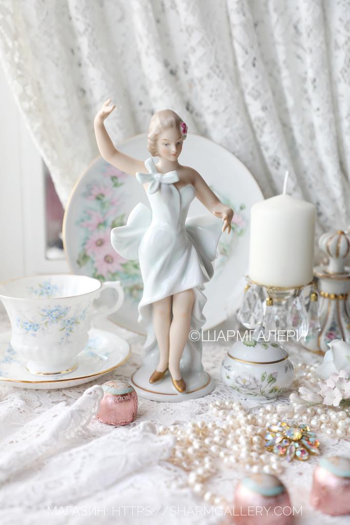 Статуэтка девушка «Танцовщица» Weimar/Веймар, фарфор Германия.