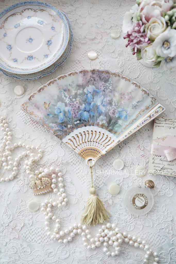 Панно фарфоровый веер Милость/Grace, Лена Лю/Lena Liu Bradford Exchange.