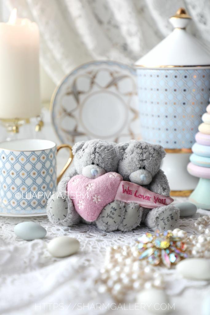 Мишки с сердцем мягкая игрушка «Me to you» серые мишки Carte Blanche Greetings Англия.