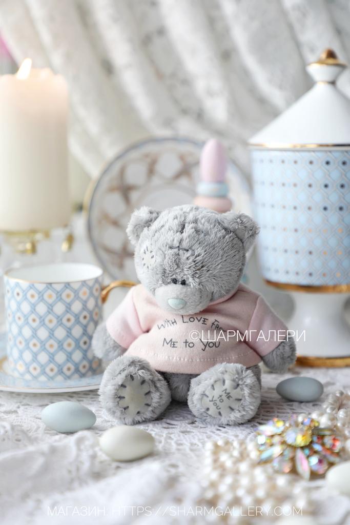 Мишка в розовой футболке мягкая игрушка «Me to you» серые мишки Carte Blanche Greetings Англия
