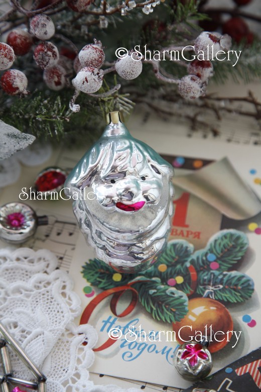 "Лесовичок". Елочная игрушка, стекло, СССР.