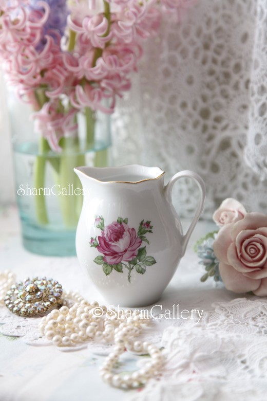 Сливочник "Роза", фарфор Кольдиц, ГДР.