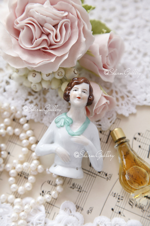 Half doll, антикварная игольница №14.