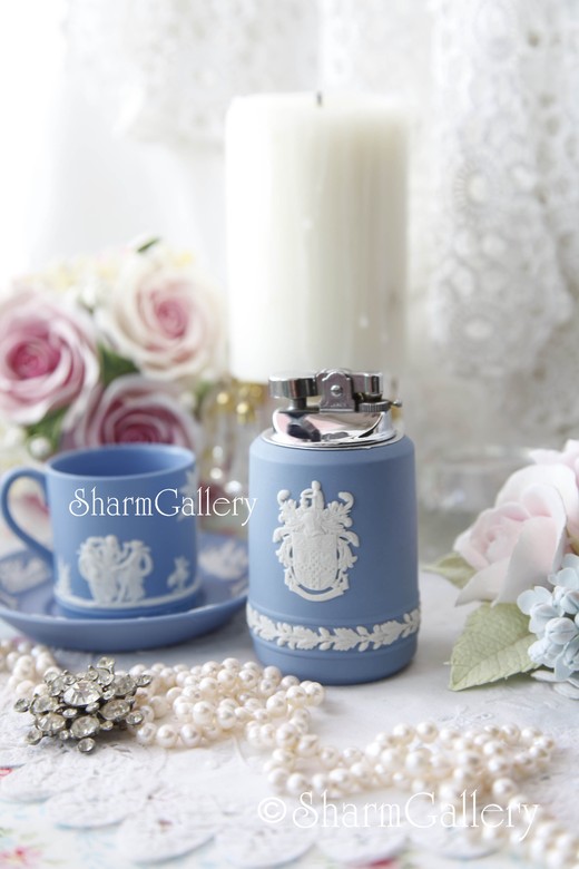 Зажигалка "Герб", фарфор Wedgwood, Англия. Винтаж.