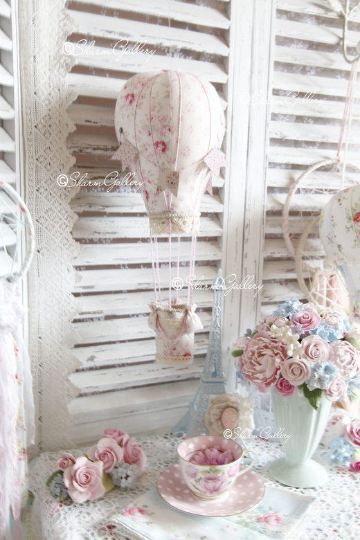 Воздушный шар "Розовая дымка". Ручная, авторская работа.