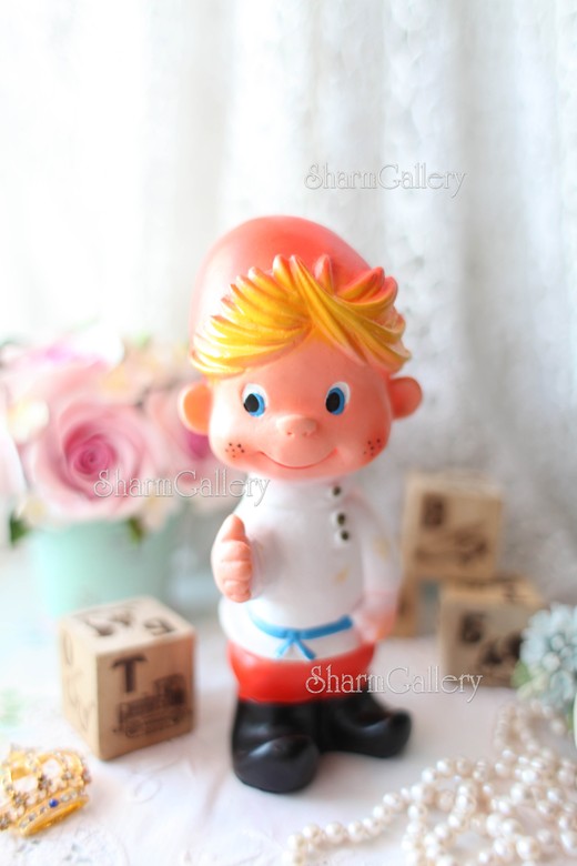 Винтажная резиновая игрушка "Емеля". СССР.