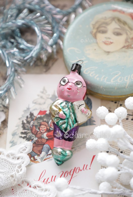 Ёлочная игрушка Граф Вишенка из сказки "Чипполино". №2. СССР. Винтаж.