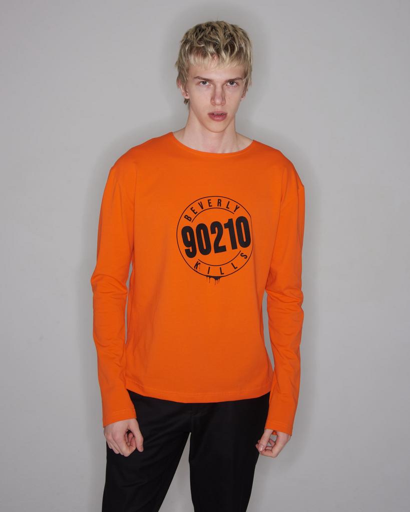 Лонгслив  "Beverly Kills" оранжевый