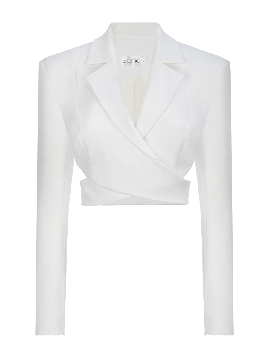 Жакет белый укороченный