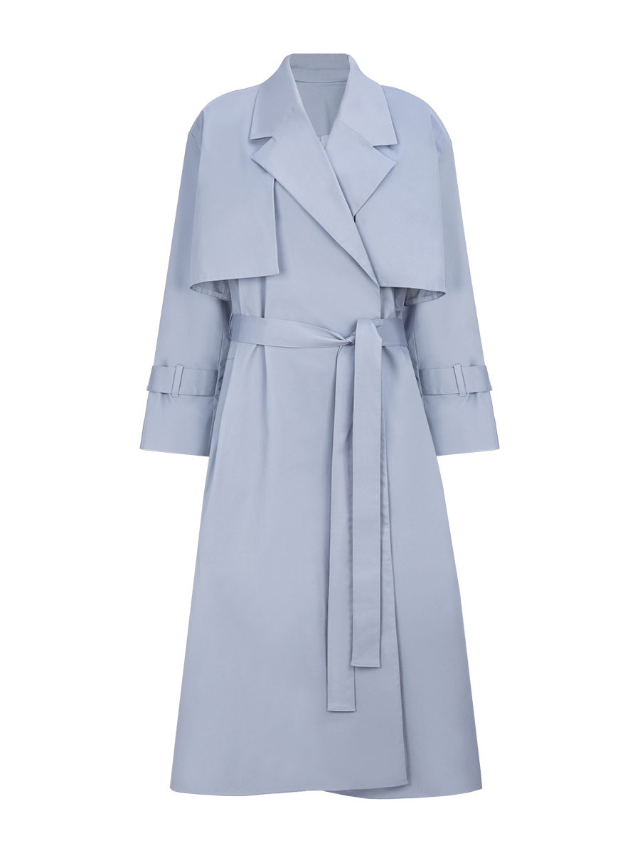 Тренч небесно-голубой