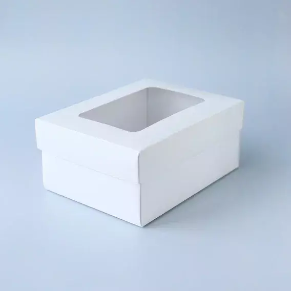 Подарочная упаковка 16*12*7 см, прямоугольная белая