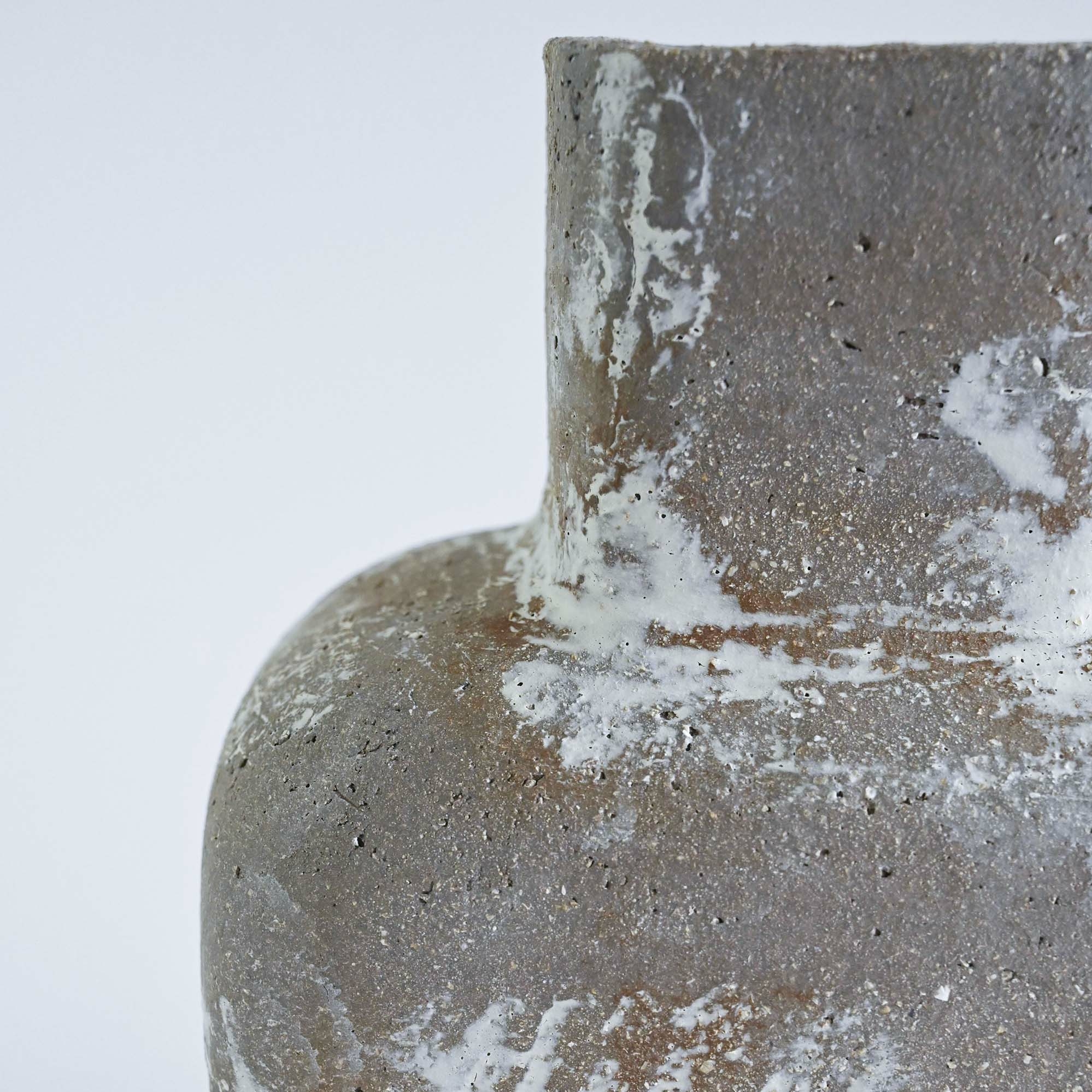 GREY TEXTURED CERAMIC VASE #5