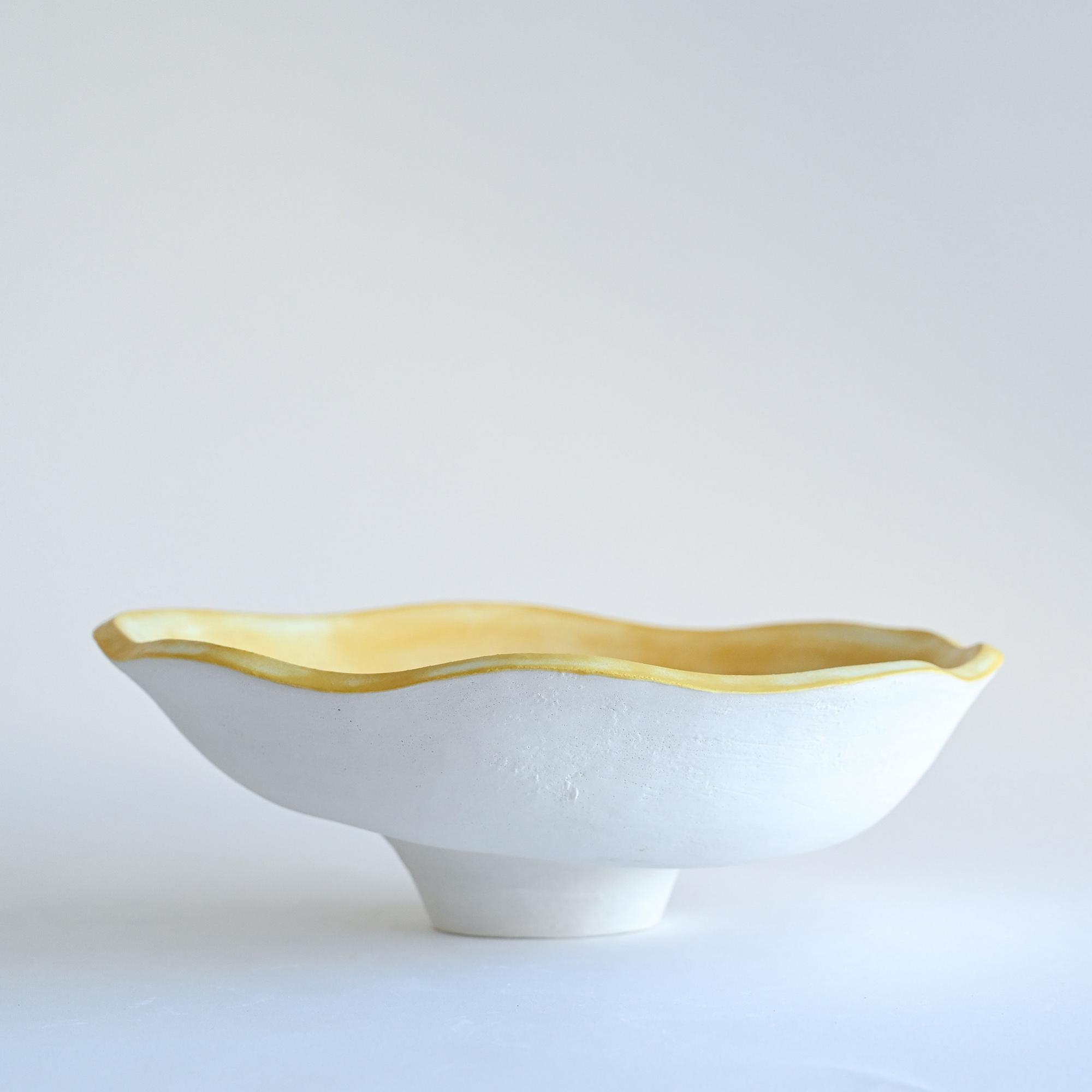 Handmade ceramic bowl minimalist Flower shaped Portugal