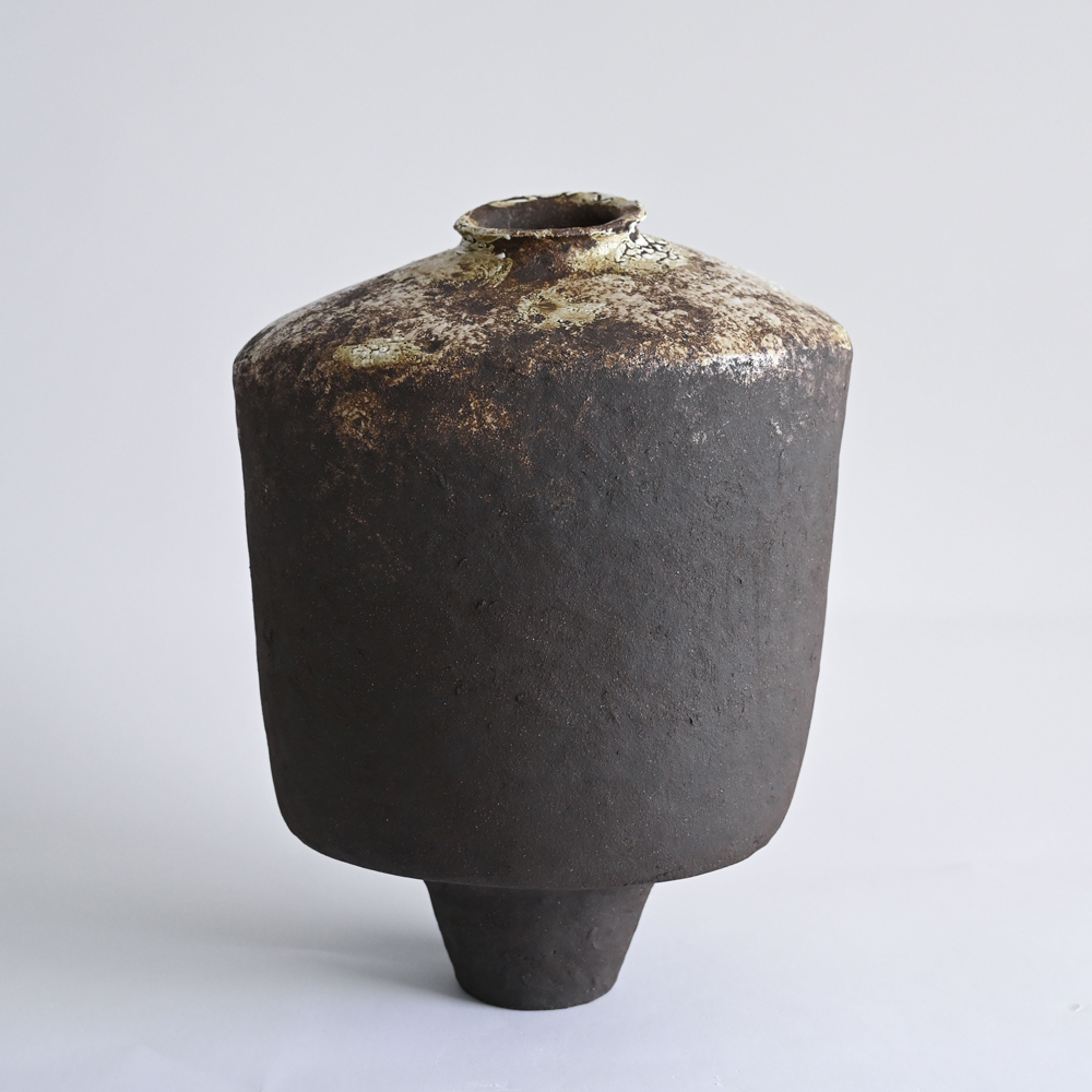 Handmade ceramic vase wabi sabi rustic style Portugal