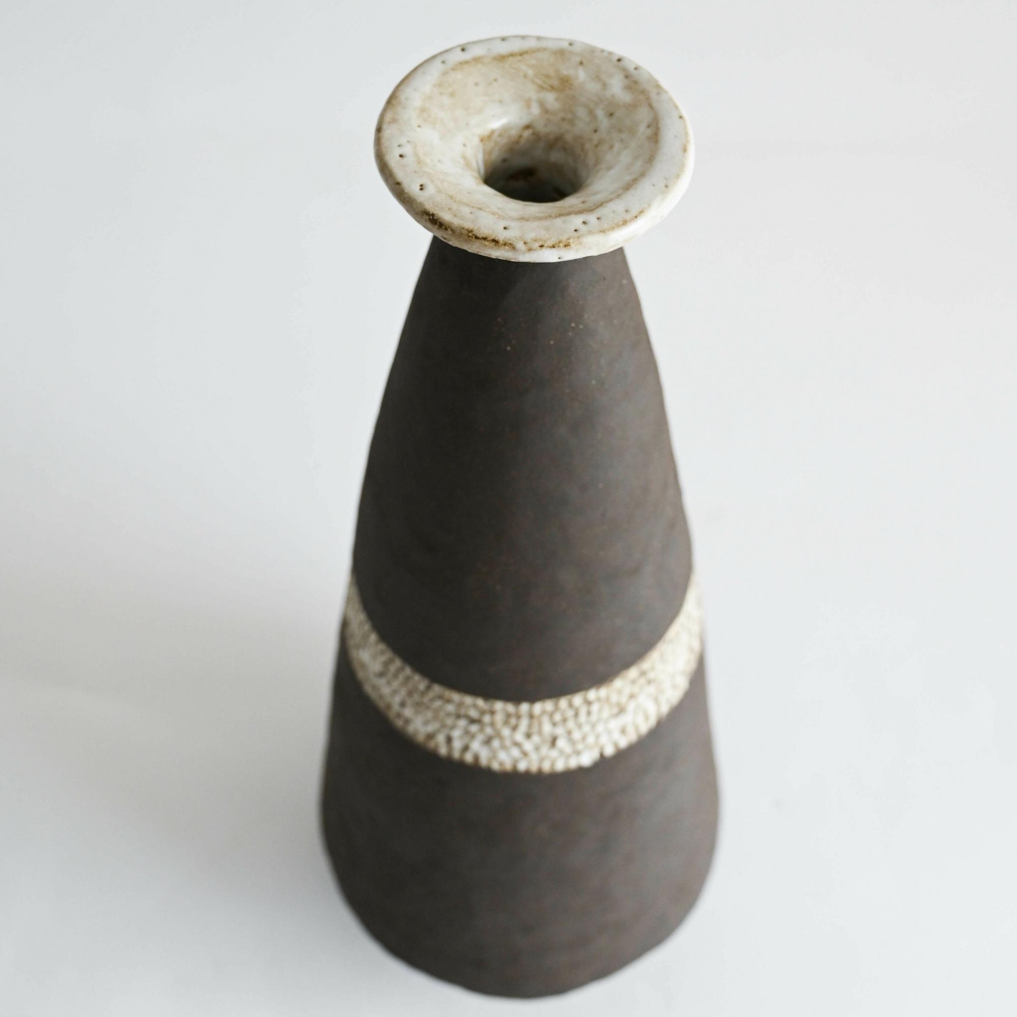 Handmade ceramic vase wabi sabi rustic style Portugal