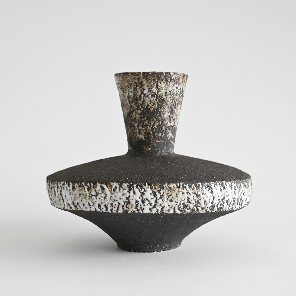 Handmade ceramic vase wabi sabi rustic style Portugal