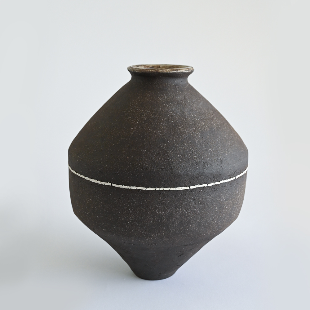 Handmade ceramic vase wabi sabi rustic style Portugal