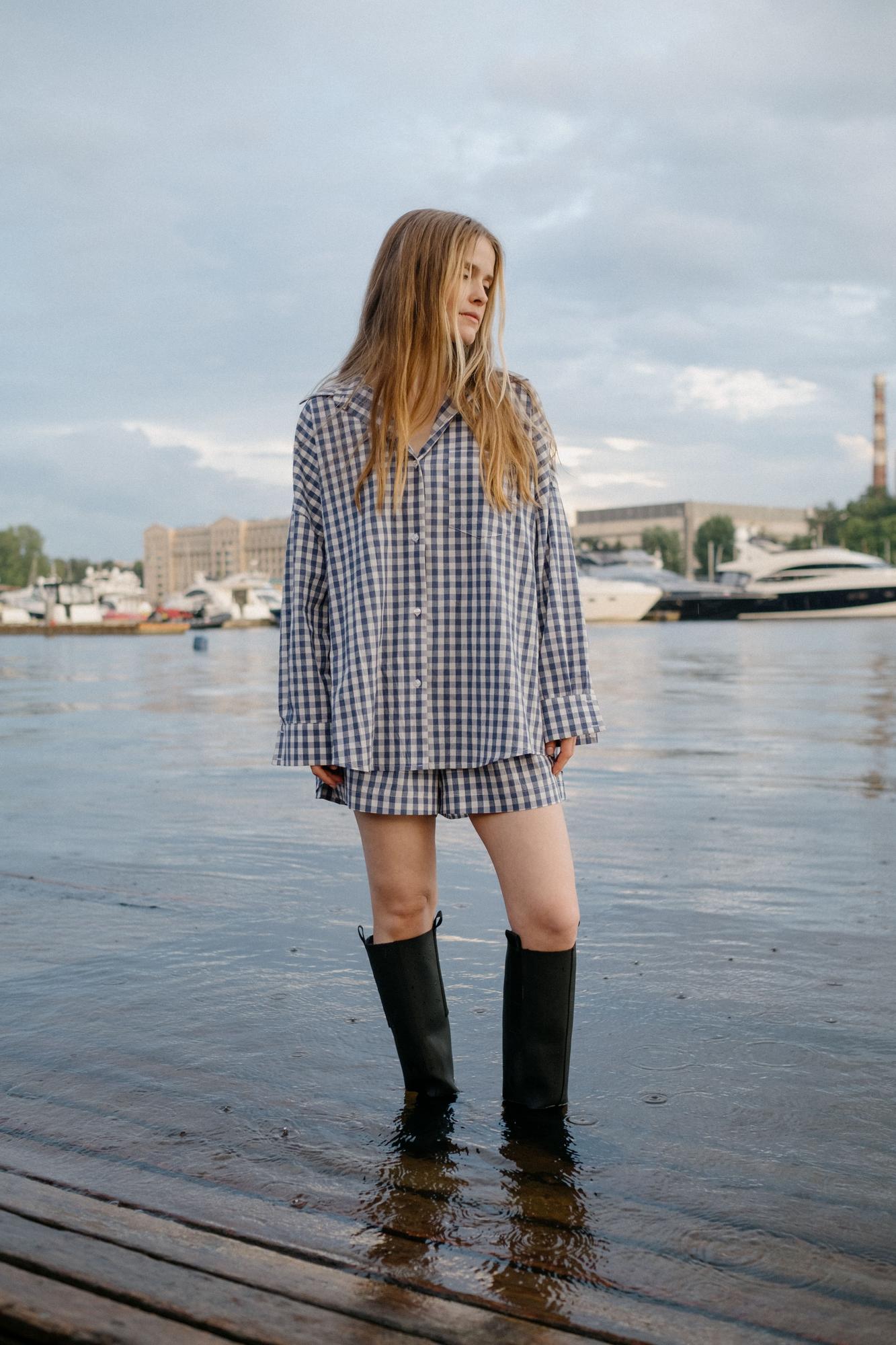 Шорты-боксеры в клетку