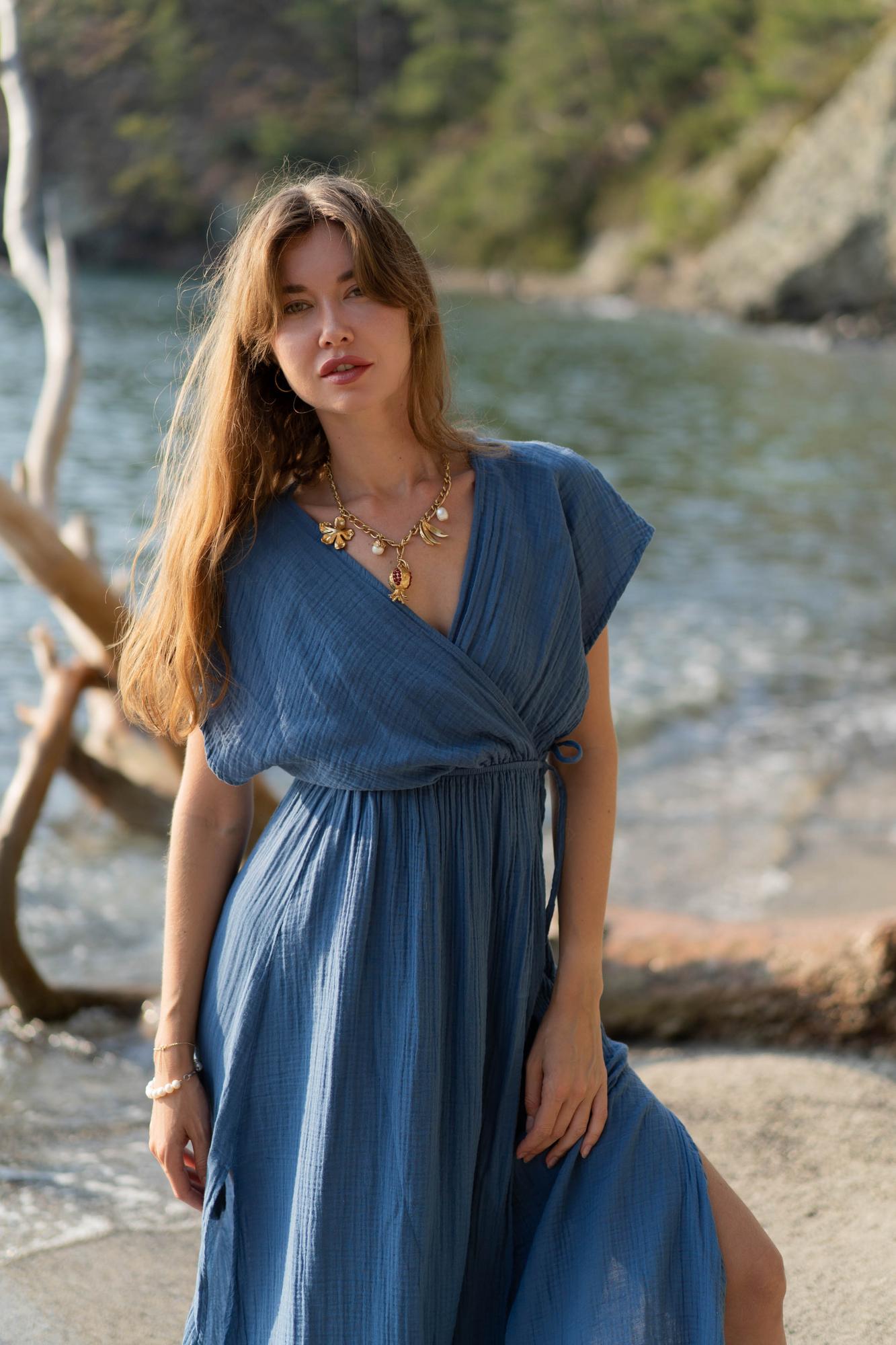 THE WIND SONG dress, индиго синий