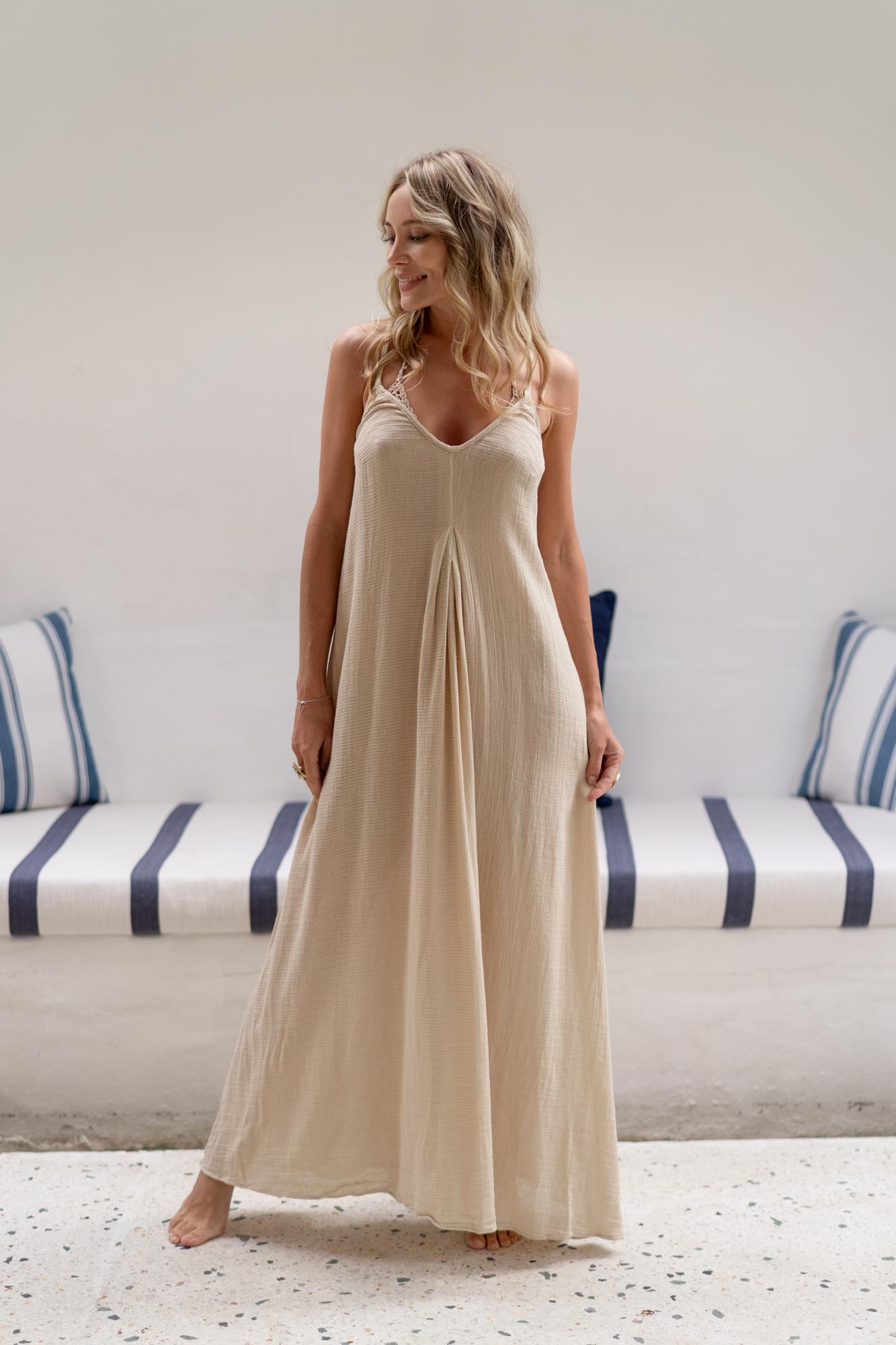 THE RAW dress, бежевое