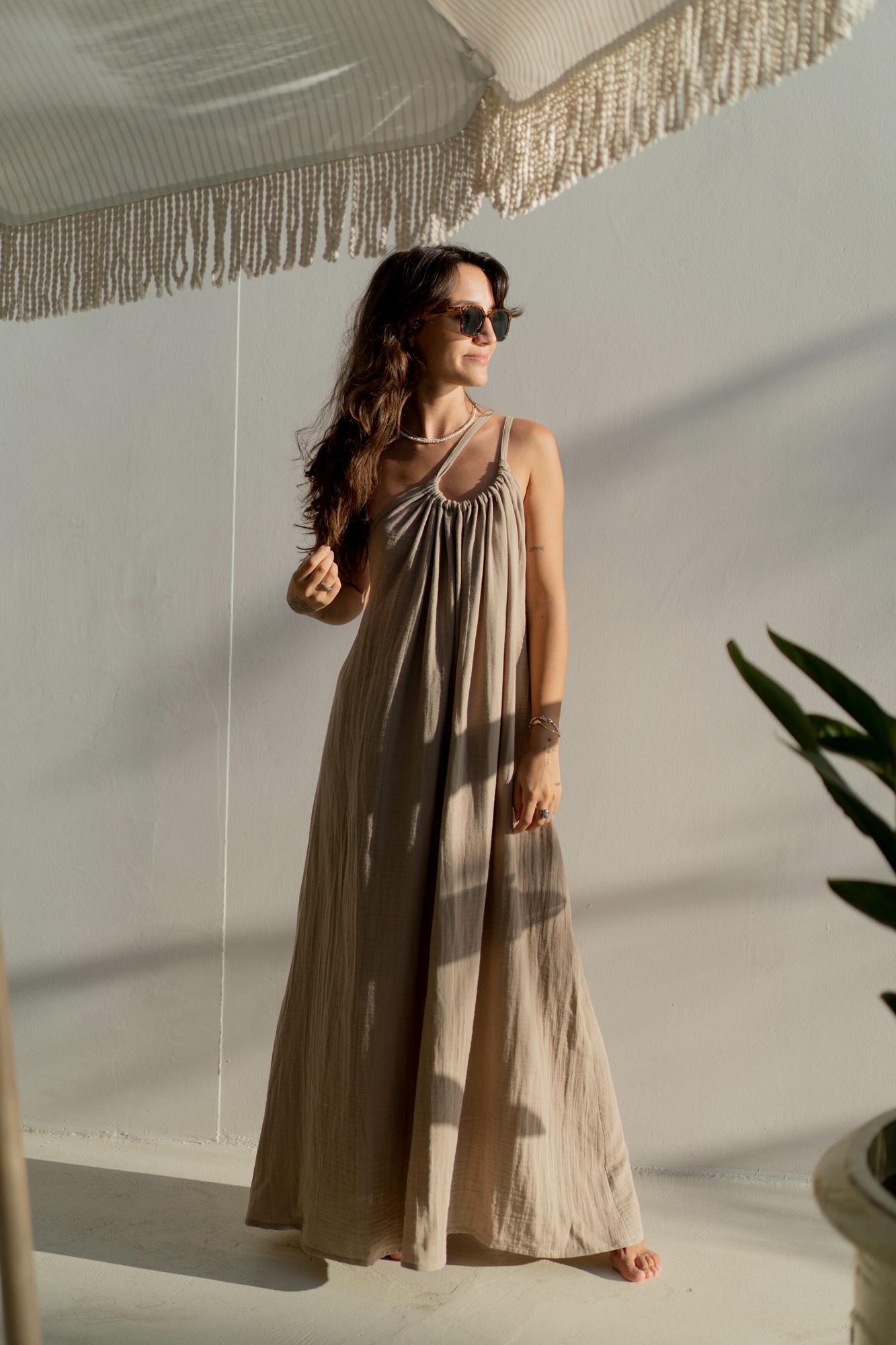 Manyway dress, латте