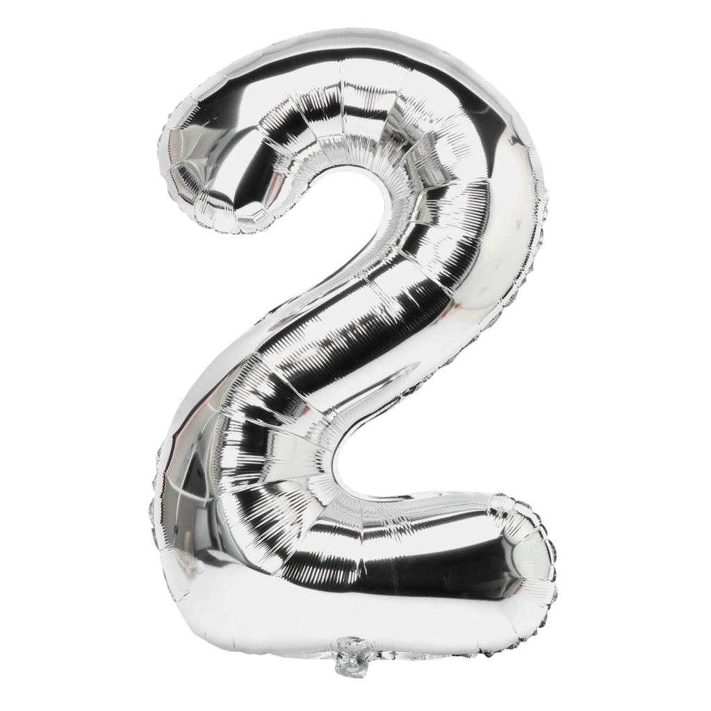 Шар фольгированный цифра (серебро)