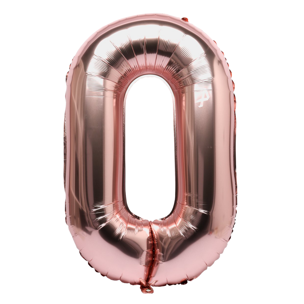 Шар фольгированный цифра (розовое золото)