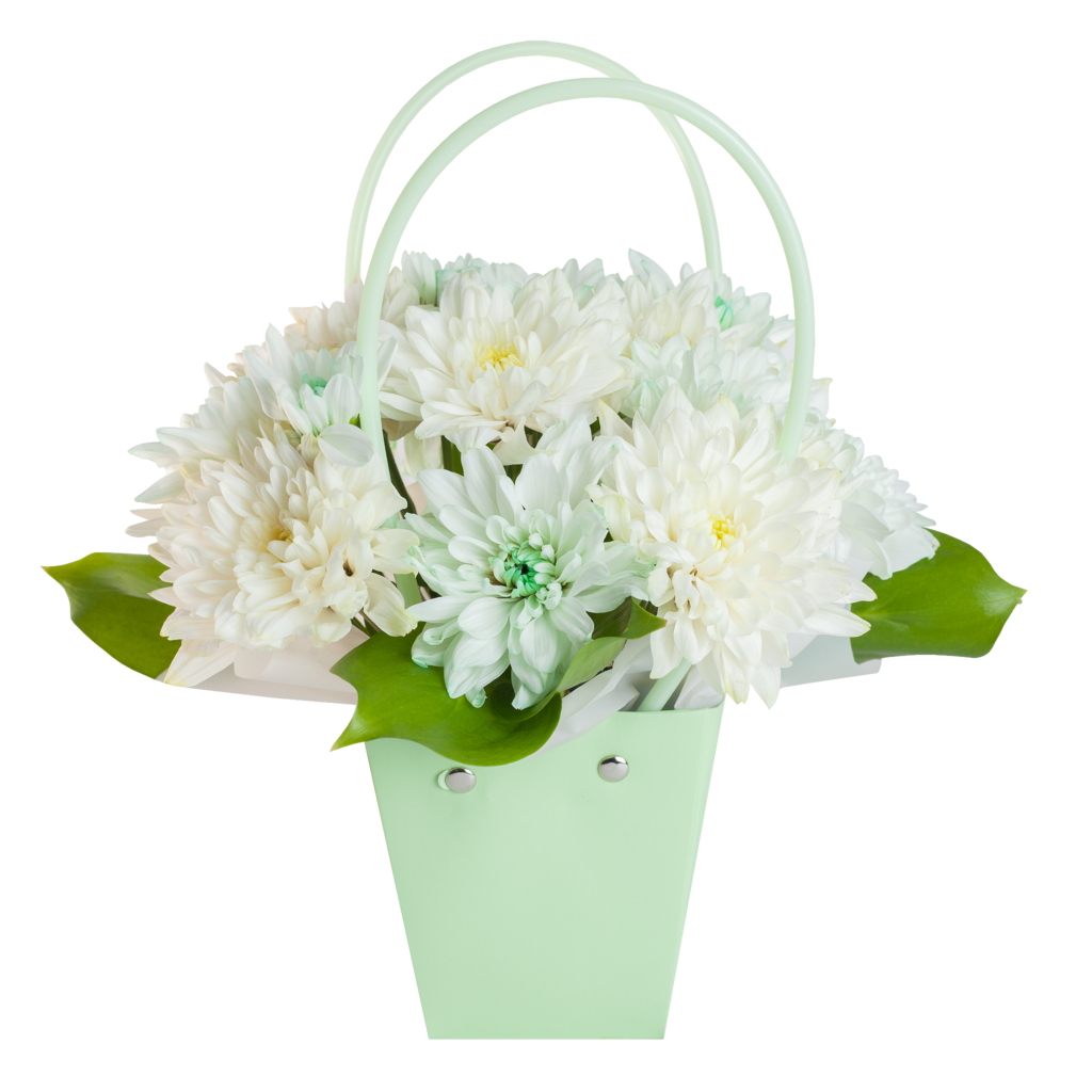 Цветочная композиция в сумочке №12