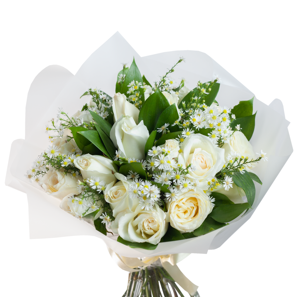 Букет из белых роз