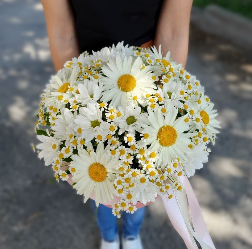 Коробка с ромашками