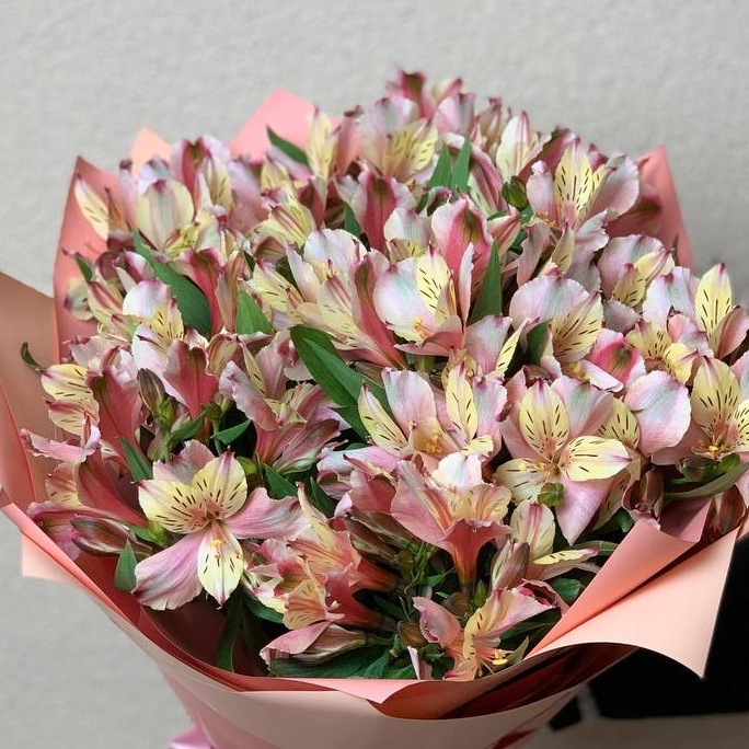 Букет кремовых альстромерий