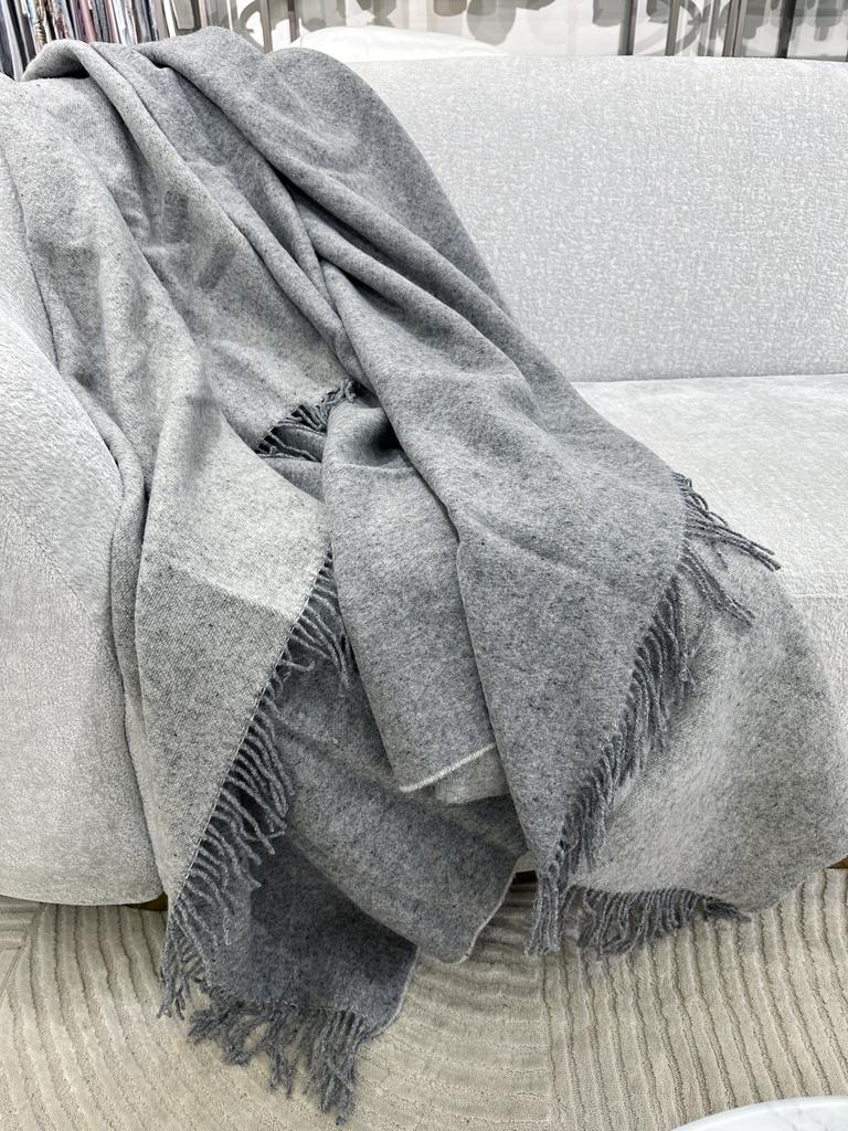 Плед из шерсти австралийского мериноса 100% (серый)