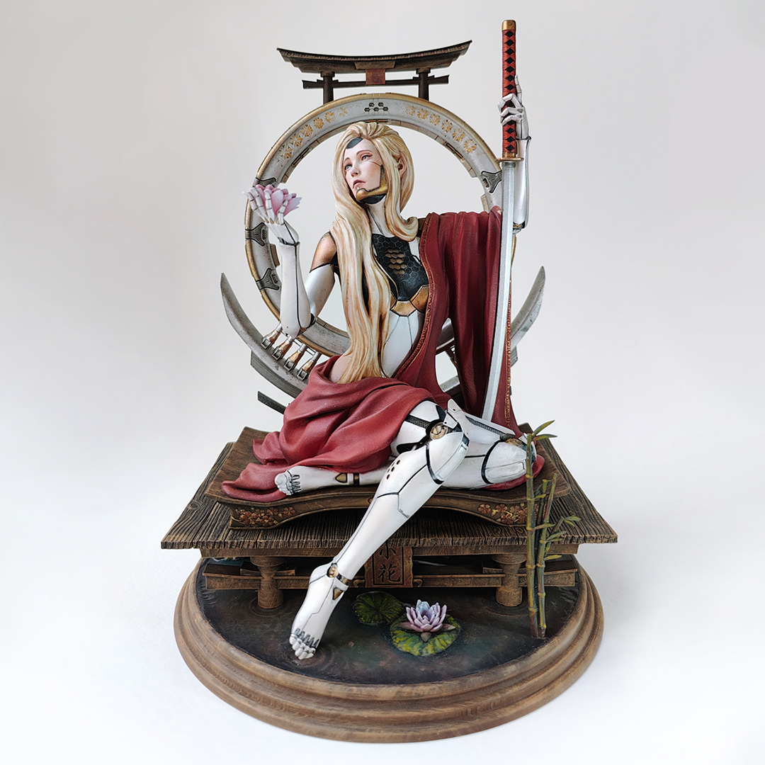 Фигурка Киберпанк Девушка-самурай