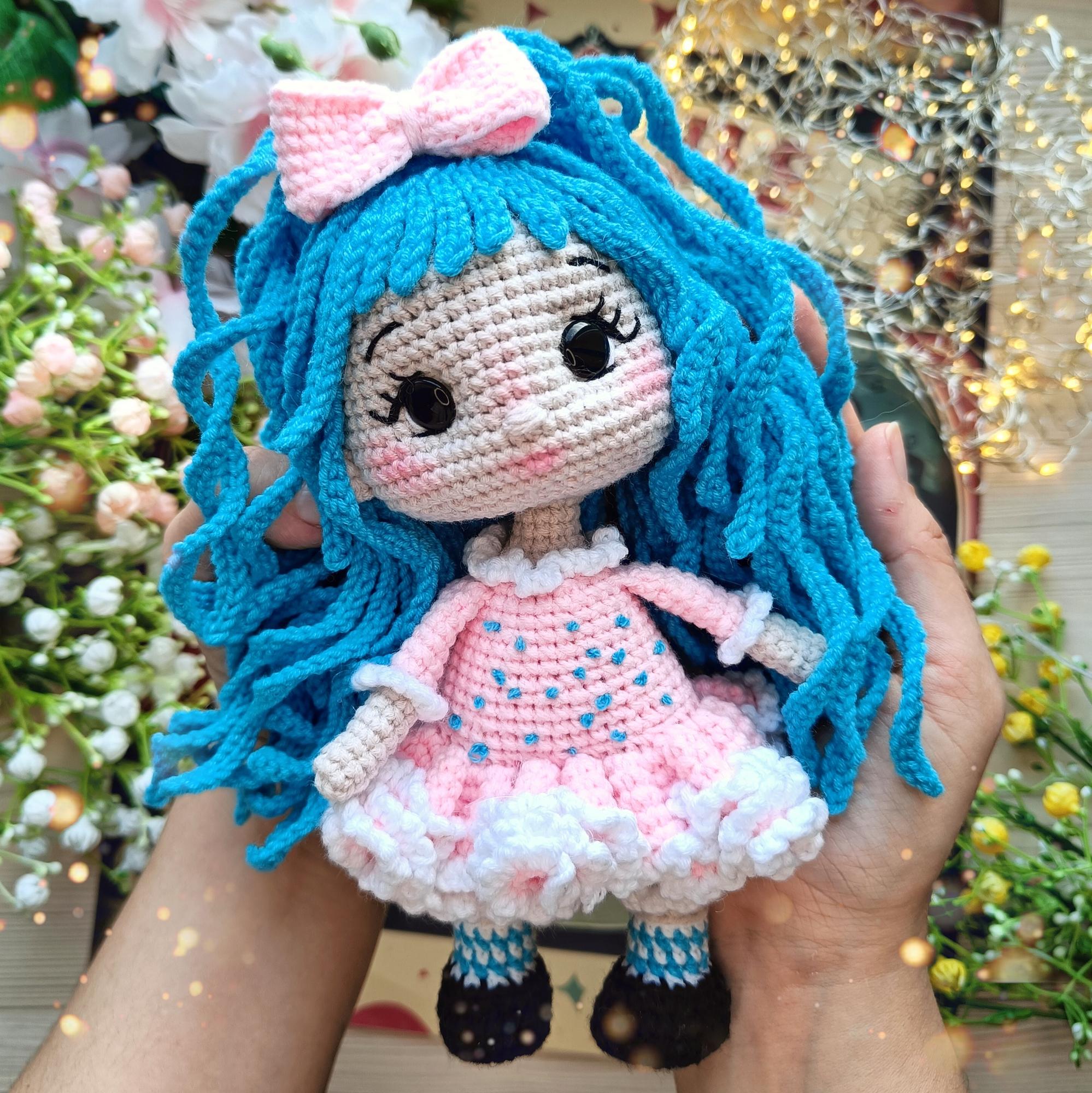 Мастер-класс "Девочка с голубыми волосами"