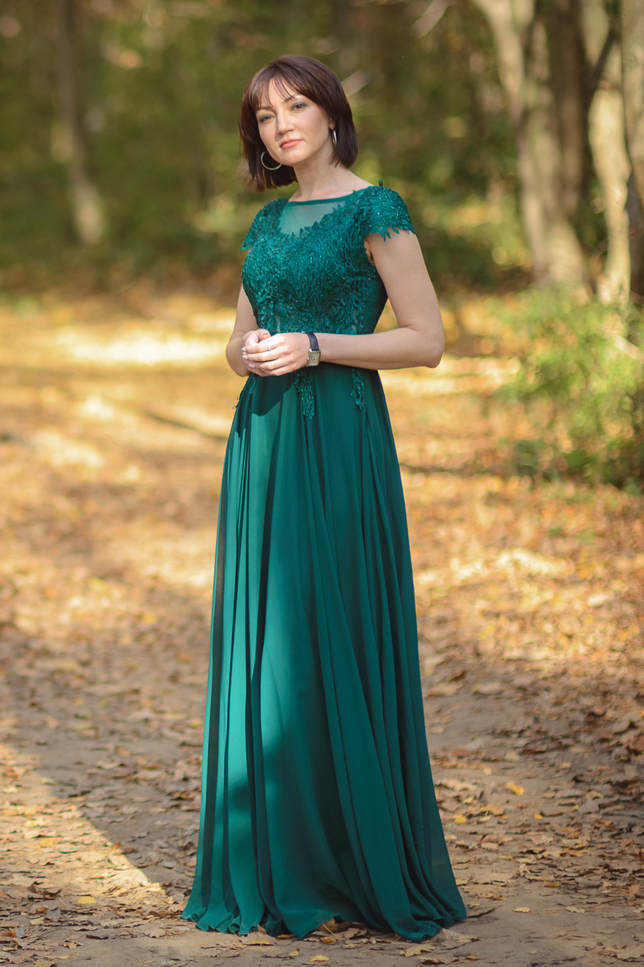 Платье "Оливия" изумруд